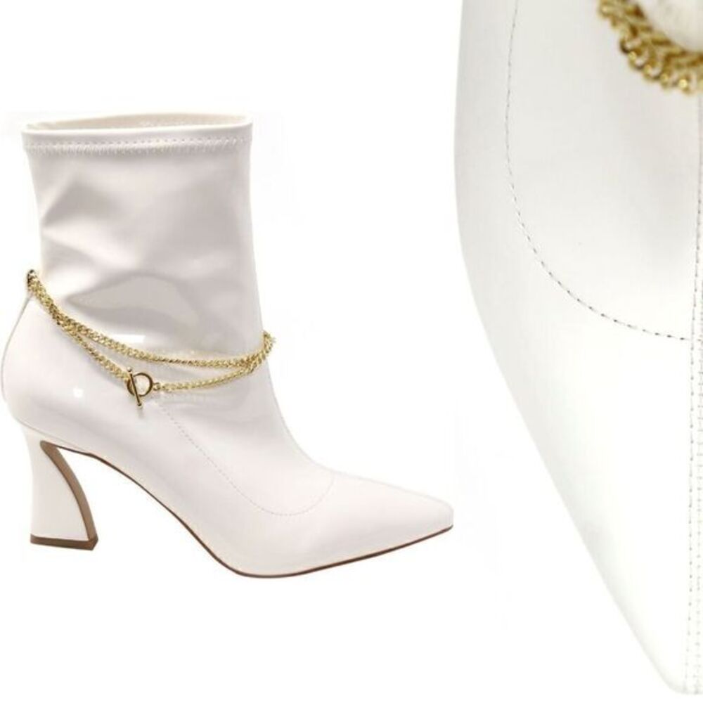 Chain  Pointed Toe Bootie‎ - Picture 12 of 16